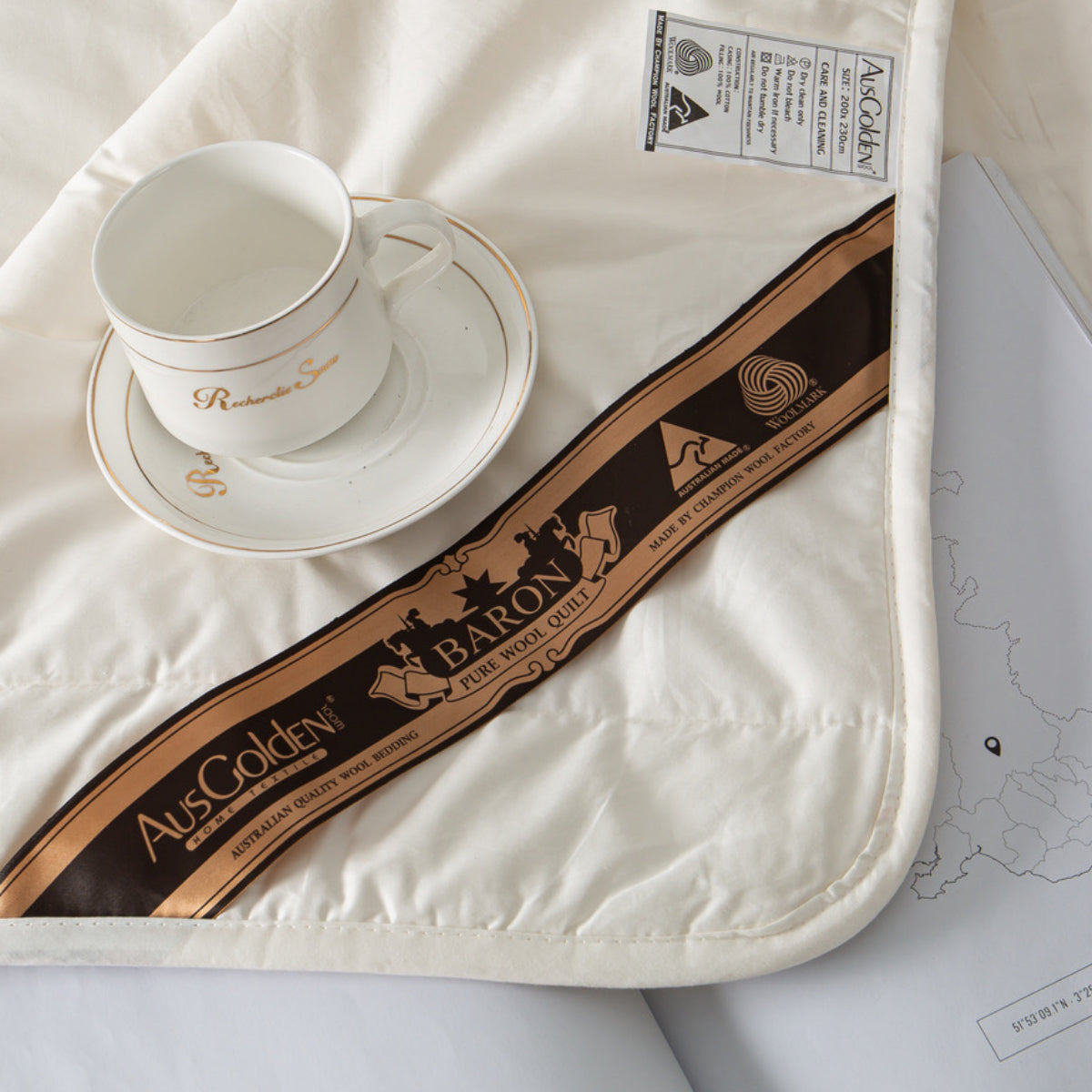 AusGolden™ Baron Australian All Seasons Wool Quilt 350GSM