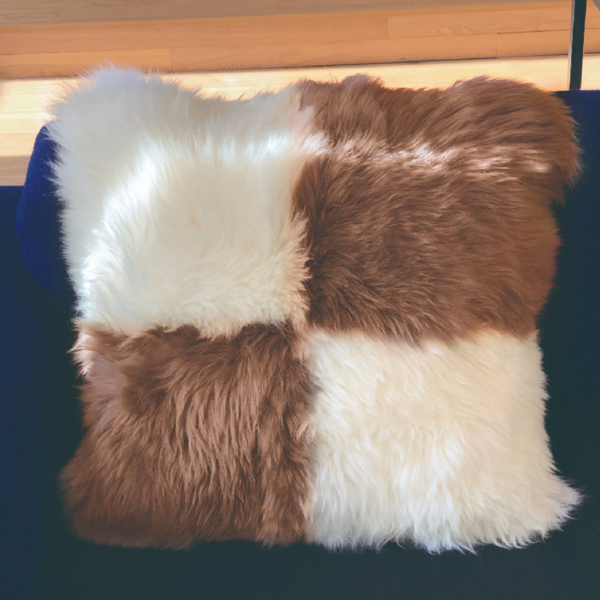 AusGolden™ Single-Sided Australian Longwool Sheepskin Pillow Cushion 50x50cm