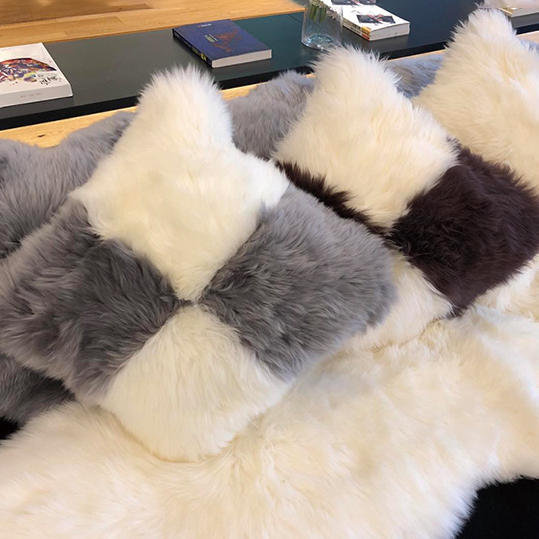 AusGolden™ Single-Sided Australian Longwool Sheepskin Pillow Cushion 50x50cm